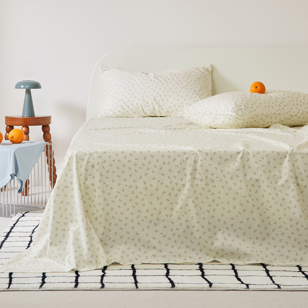 91家纺网 家纺一手货源 找家纺 EH家居 2025新款全棉斜纹印花-青春小调系列单床单 星野花园