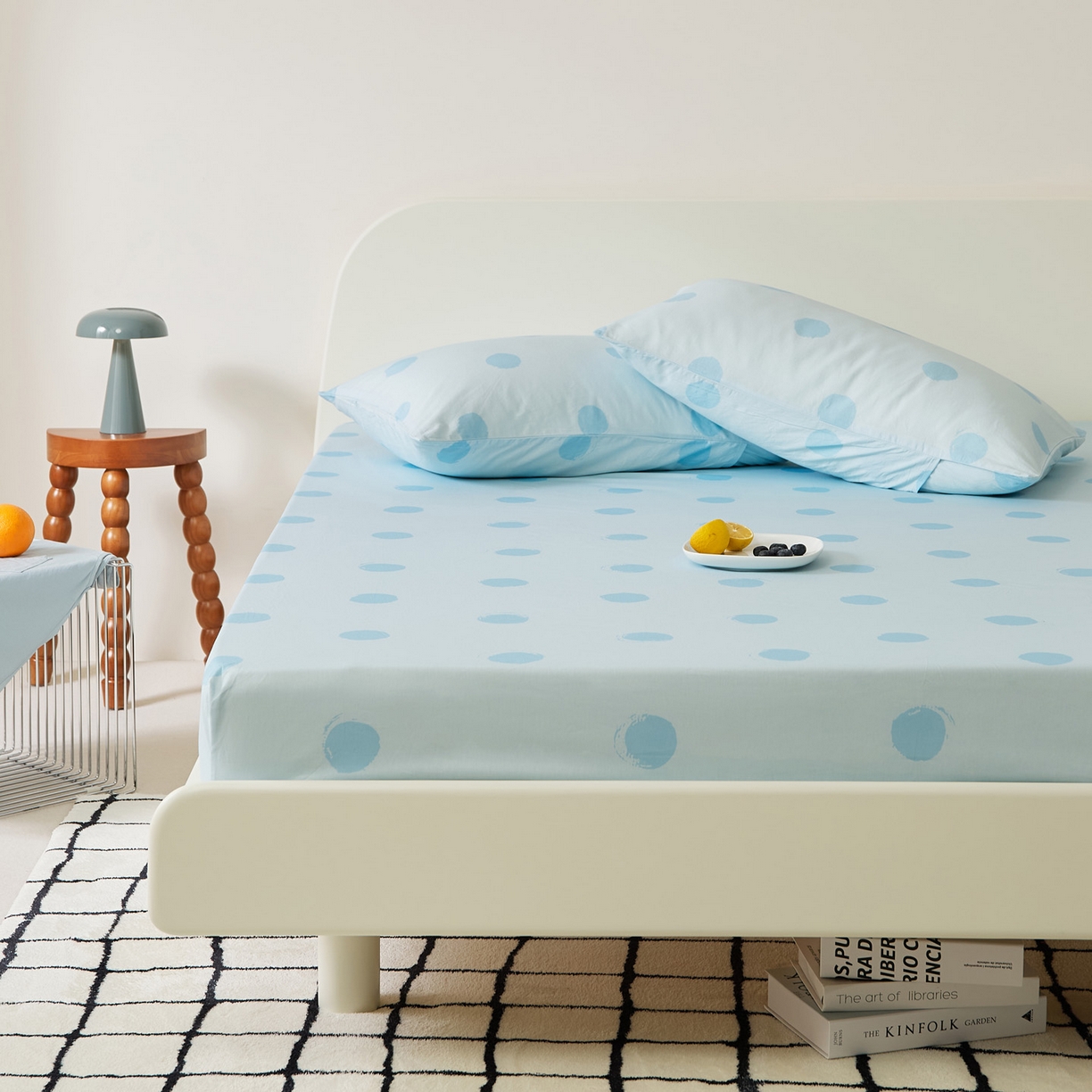 91家纺网 家纺一手货源 找家纺 EH家居 2025新款全棉斜纹印花-青春小调系列单床笠 晴空物语