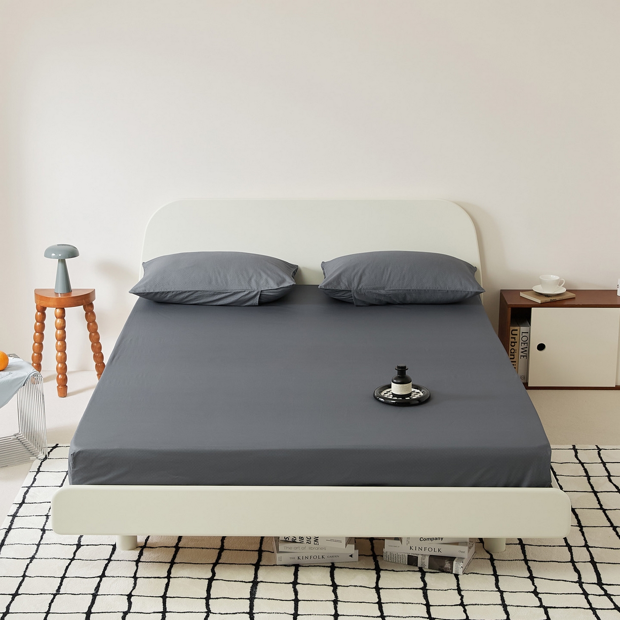 EH家居 2025新款全棉斜纹印花-青春小调系列单床笠 深色轨迹