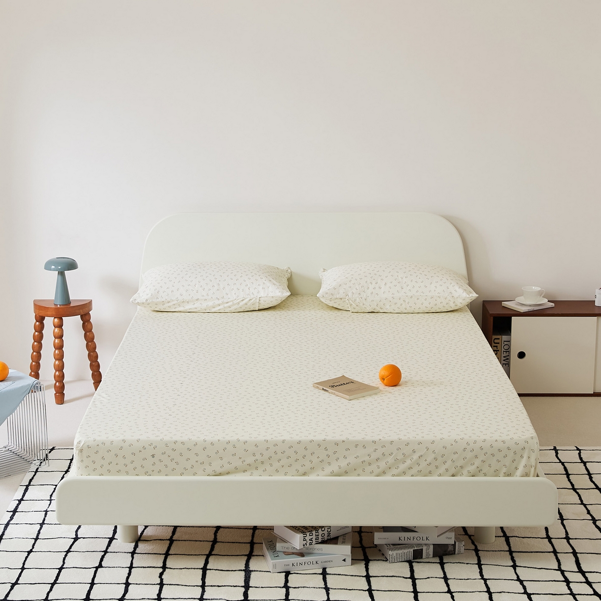 EH家居 2025新款全棉斜纹印花-青春小调系列单床笠 星野花园