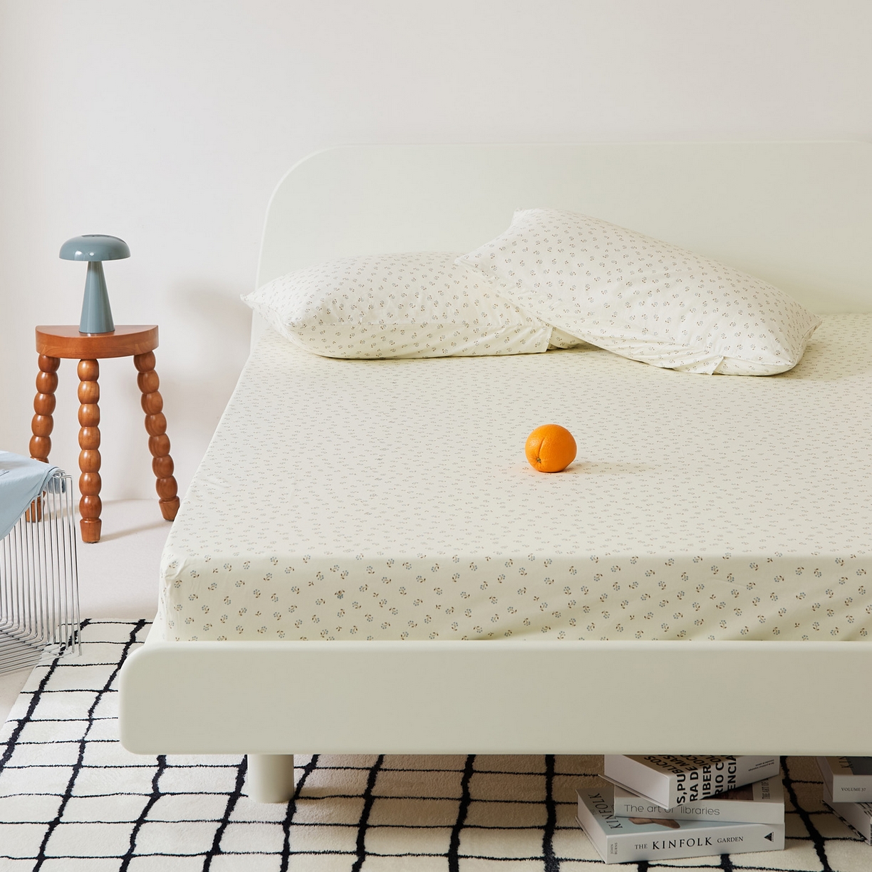 91家纺网 家纺一手货源 找家纺 EH家居 2025新款全棉斜纹印花-青春小调系列单床笠 星野花园