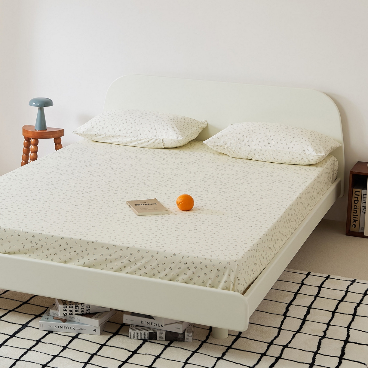 91家纺网 家纺一手货源 找家纺 EH家居 2025新款全棉斜纹印花-青春小调系列单床笠 星野花园