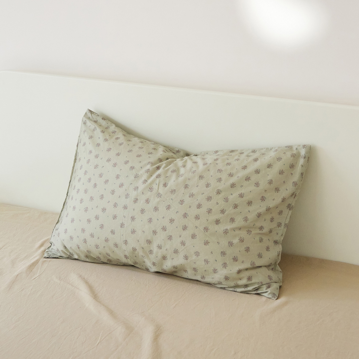 91家纺网 家纺一手货源 找家纺 EH家居 2025新款全棉斜纹印花-青春小调系列单枕套 薄荷微苔花