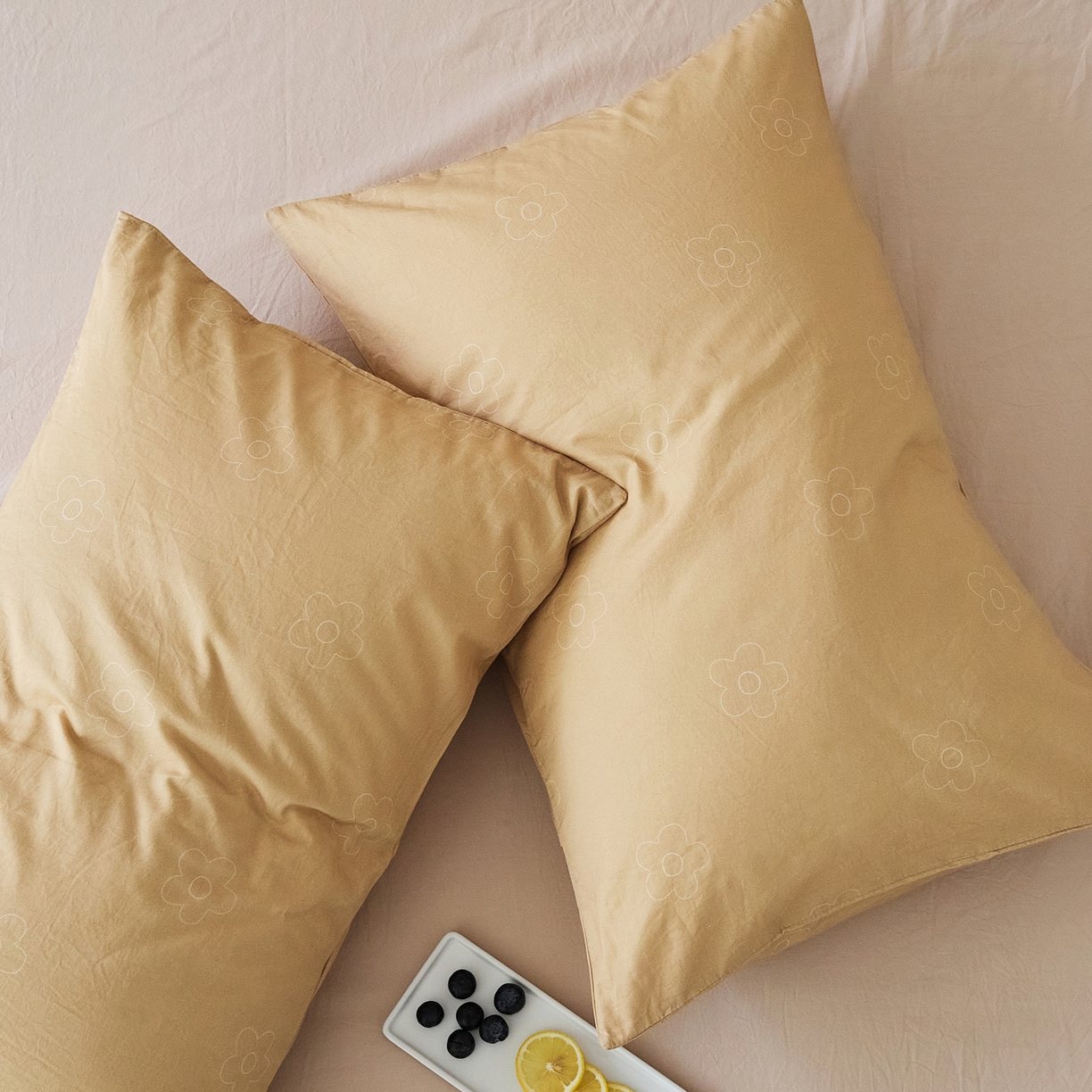 91家纺网 家纺一手货源 找家纺 EH家居 2025新款全棉斜纹印花-青春小调系列单枕套 可可饼干