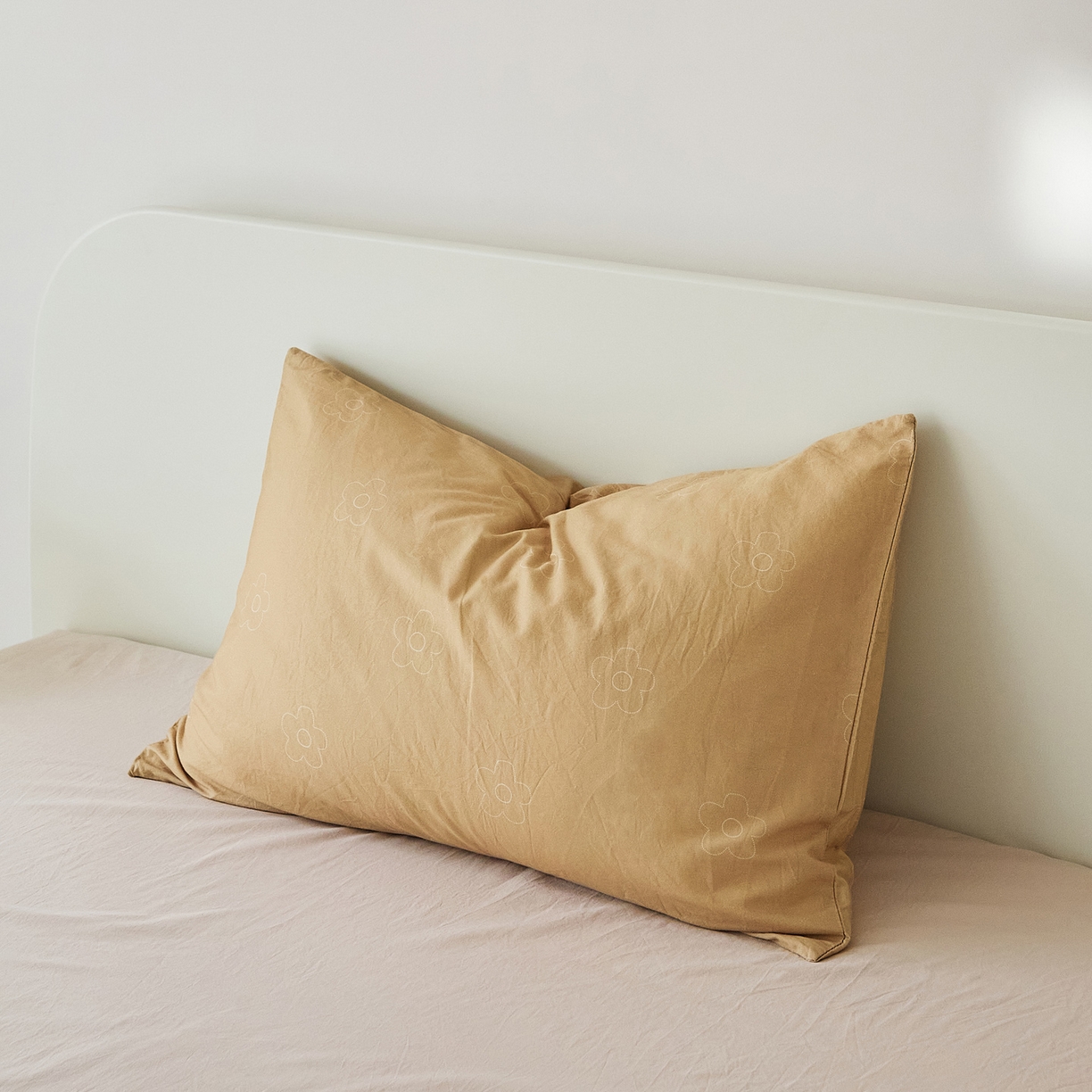 91家纺网 家纺一手货源 找家纺 EH家居 2025新款全棉斜纹印花-青春小调系列单枕套 可可饼干