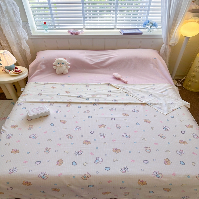 91家纺网 家纺一手货源 找家纺 （总）Sweet dreams甜梦 2025新款全棉纯棉卡通印花睡袋酒店一体式全棉旅行睡袋