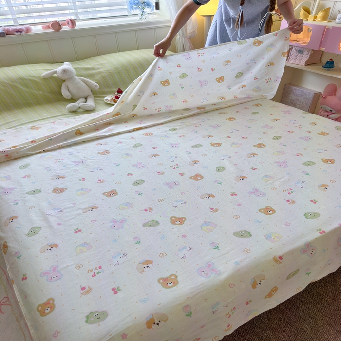 91家纺网 家纺一手货源 找家纺 Sweet dreams甜梦 2025新款全棉纯棉卡通印花睡袋酒店一体式全棉旅行睡袋 春日记忆