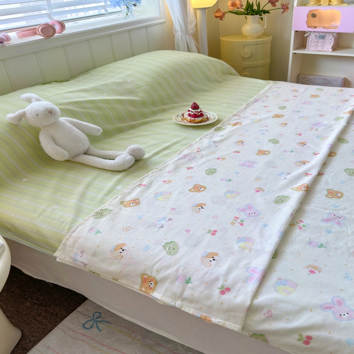 91家纺网 家纺一手货源 找家纺 Sweet dreams甜梦 2025新款全棉纯棉卡通印花睡袋酒店一体式全棉旅行睡袋 春日记忆