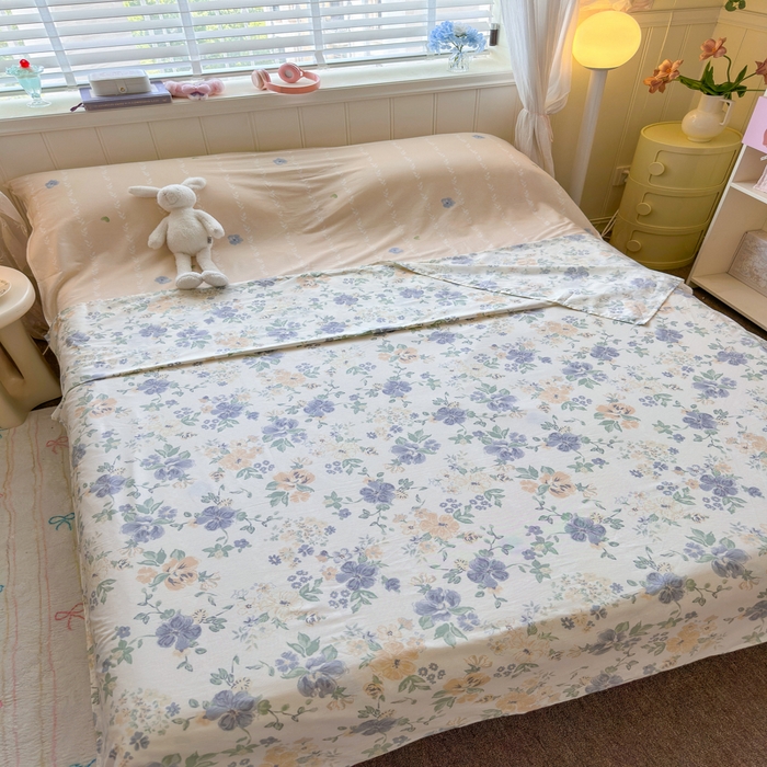 91家纺网 家纺一手货源 找家纺 Sweet dreams甜梦 2025新款全棉纯棉卡通印花睡袋酒店一体式全棉旅行睡袋 繁花