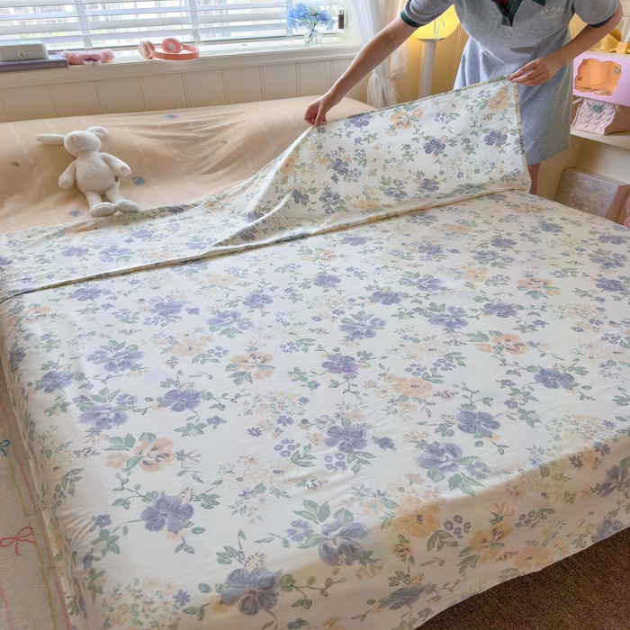 91家纺网 家纺一手货源 找家纺 Sweet dreams甜梦 2025新款全棉纯棉卡通印花睡袋酒店一体式全棉旅行睡袋 繁花