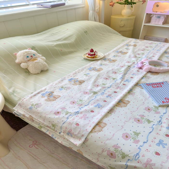 91家纺网 家纺一手货源 找家纺 Sweet dreams甜梦 2025新款全棉纯棉卡通印花睡袋酒店一体式全棉旅行睡袋 花花小狗