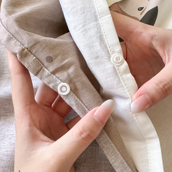 91家纺网 家纺一手货源 找家纺 Sweet dreams甜梦 2025新款全棉纯棉卡通印花睡袋酒店一体式全棉旅行睡袋 蘑菇小狗