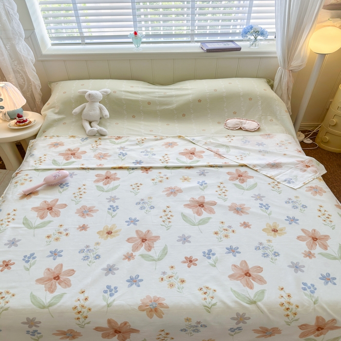 91家纺网 家纺一手货源 找家纺 Sweet dreams甜梦 2025新款全棉纯棉卡通印花睡袋酒店一体式全棉旅行睡袋 沐秋