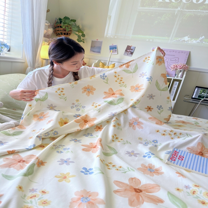 91家纺网 家纺一手货源 找家纺 Sweet dreams甜梦 2025新款全棉纯棉卡通印花睡袋酒店一体式全棉旅行睡袋 沐秋