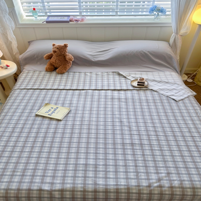 91家纺网 家纺一手货源 找家纺 Sweet dreams甜梦 2025新款全棉纯棉卡通印花睡袋酒店一体式全棉旅行睡袋 时尚格子