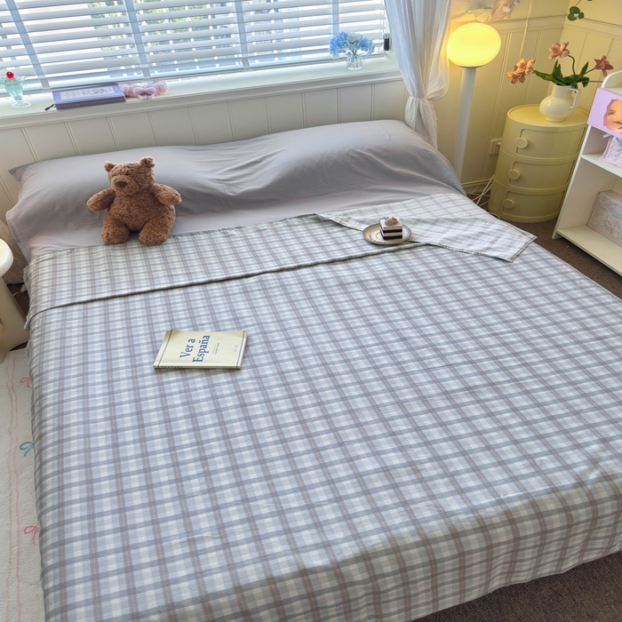 91家纺网 家纺一手货源 找家纺 Sweet dreams甜梦 2025新款全棉纯棉卡通印花睡袋酒店一体式全棉旅行睡袋 时尚格子