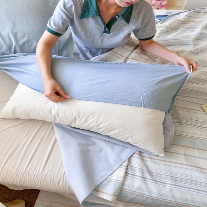 91家纺网 家纺一手货源 找家纺 Sweet dreams甜梦 2025新款全棉纯棉卡通印花睡袋酒店一体式全棉旅行睡袋 时尚条纹