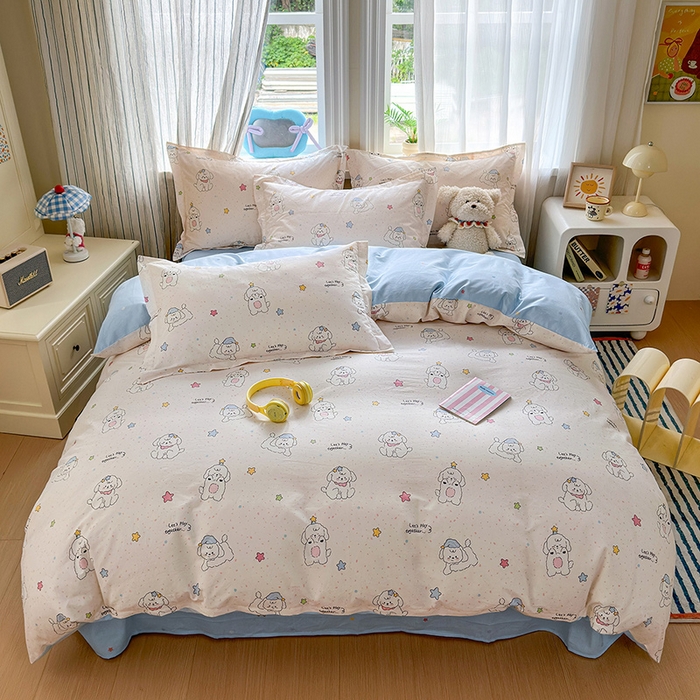 91家纺网 家纺一手货源 找家纺 （总）金盛纺 2025新款全棉印花四件套