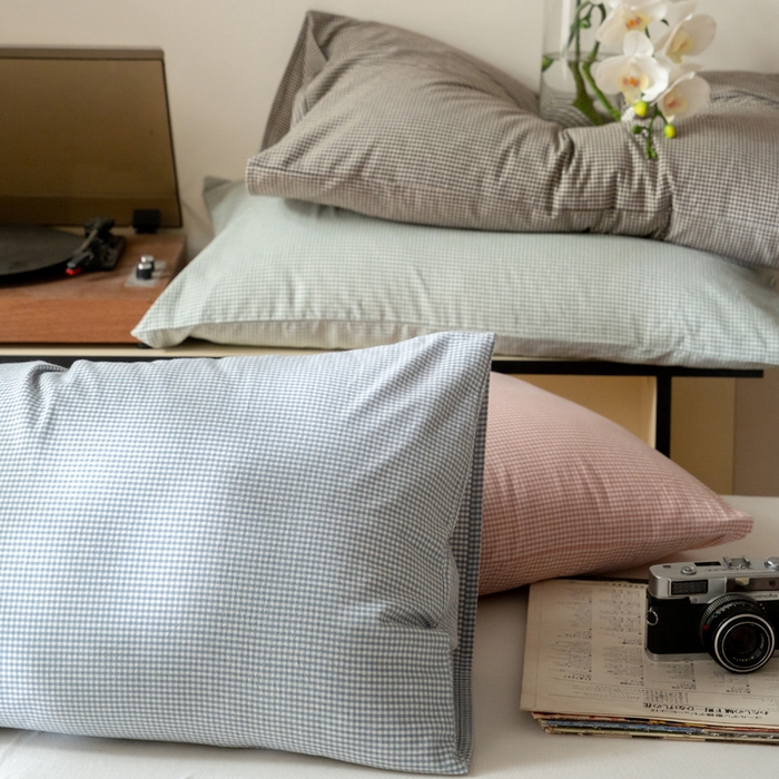 91家纺网 家纺一手货源 找家纺 （总）玖弘家居 2025新款全棉纯棉水洗棉细格单被套