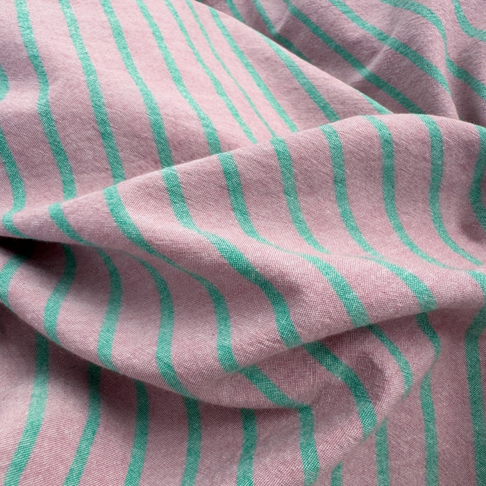 91家纺网 家纺一手货源 找家纺 玖弘家居 2025新款全棉纯棉水洗棉五色条纹混搭单床笠 混搭紫粉条