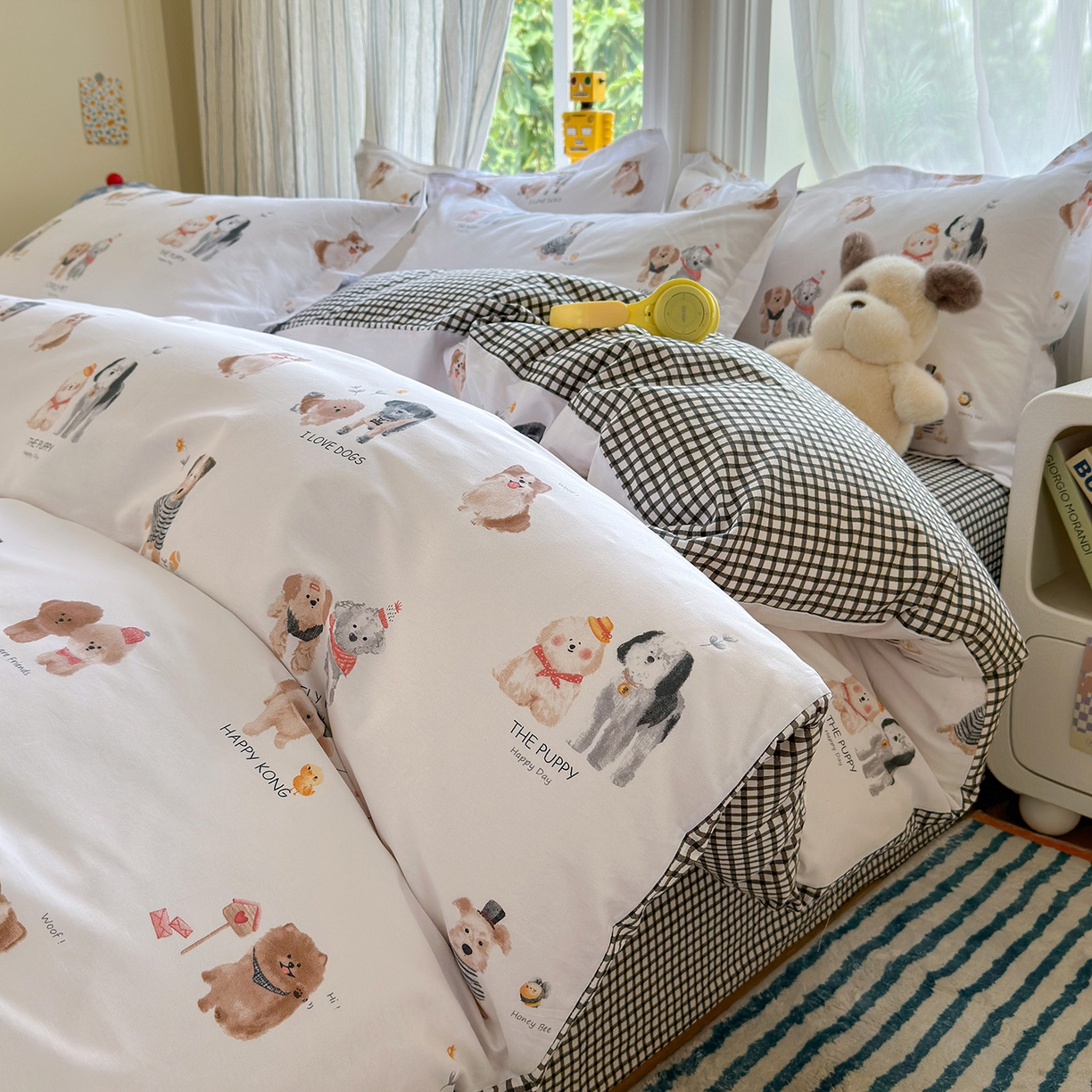 金盛纺 2025新款全棉印花四件套 欢乐家族