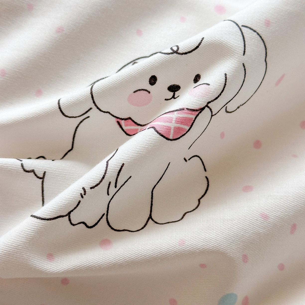 91家纺网 家纺一手货源 找家纺 金盛纺 2025新款全棉印花四件套 小诗朵朵