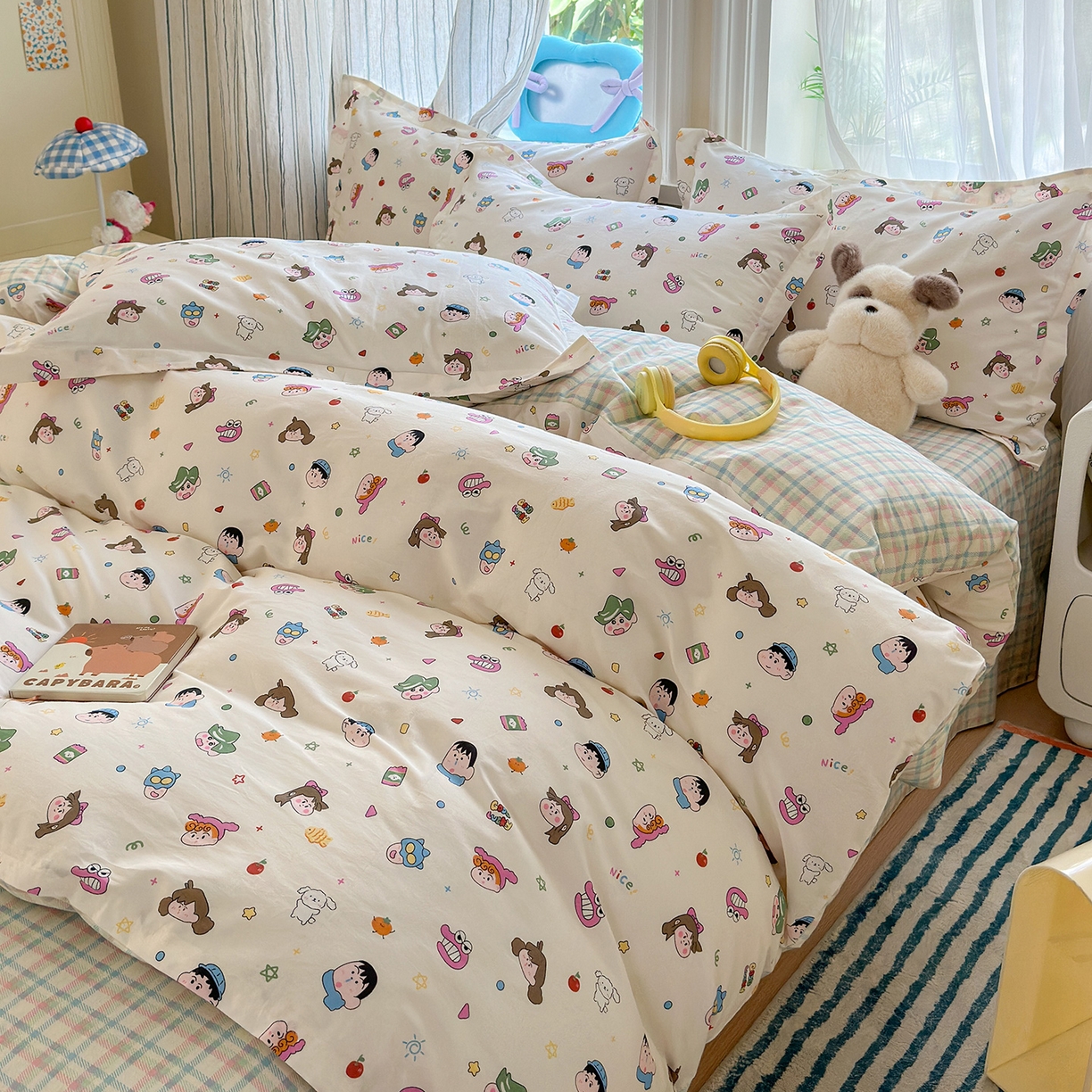 91家纺网 家纺一手货源 找家纺 金盛纺 2025新款全棉印花四件套 新新一家