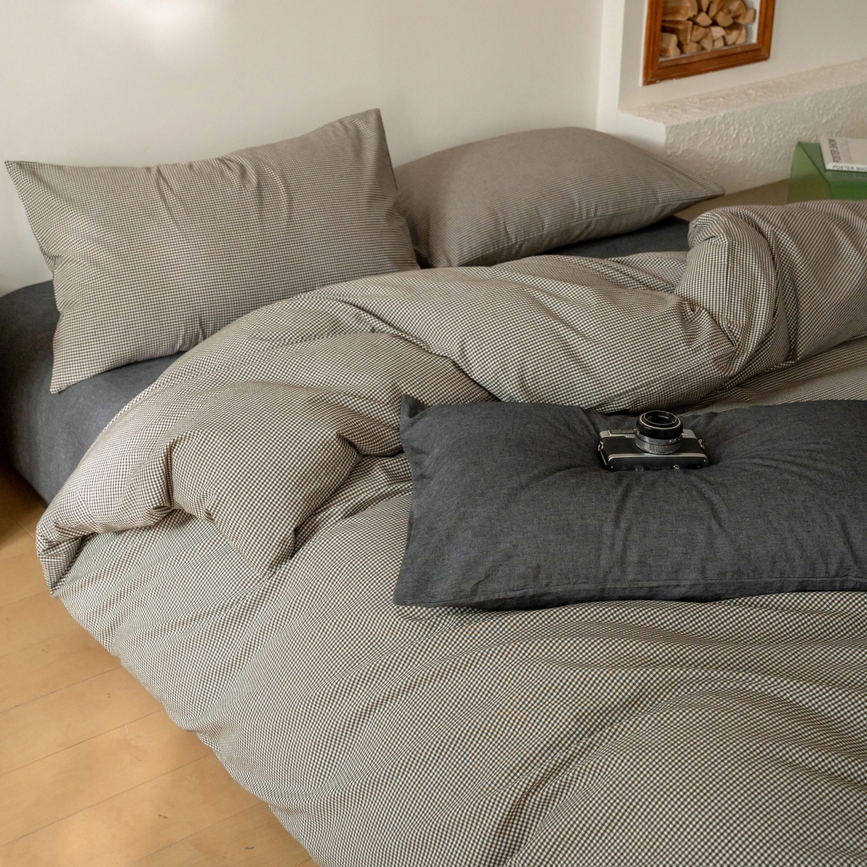 91家纺网 家纺一手货源 找家纺 （总）玖弘家居 2025新款全棉纯棉水洗棉细格单床单