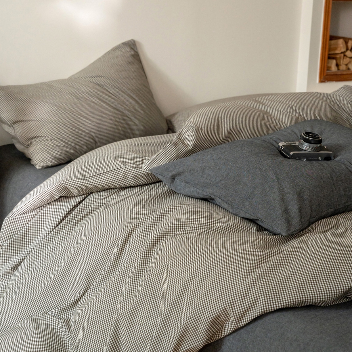 91家纺网 家纺一手货源 找家纺 （总）玖弘家居 2025新款全棉纯棉水洗棉细格单床单