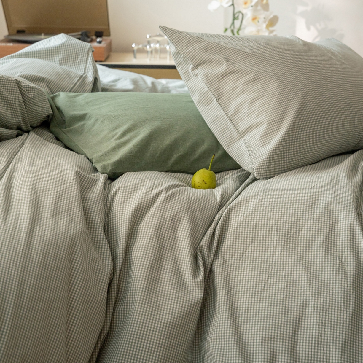 91家纺网 家纺一手货源 找家纺 （总）玖弘家居 2025新款全棉纯棉水洗棉细格单床笠