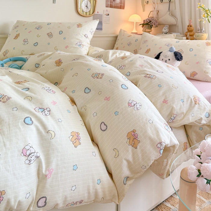 91家纺网 家纺一手货源 找家纺 （总）Sweet dreams甜梦 2025新款卡通小清新全棉四件套