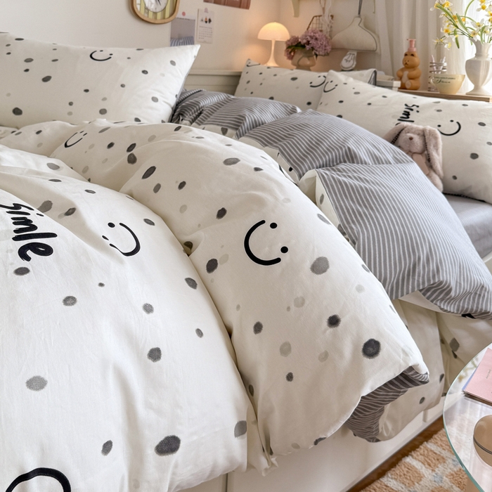 91家纺网 家纺一手货源 找家纺 （总）Sweet dreams甜梦 2025新款卡通小清新全棉四件套