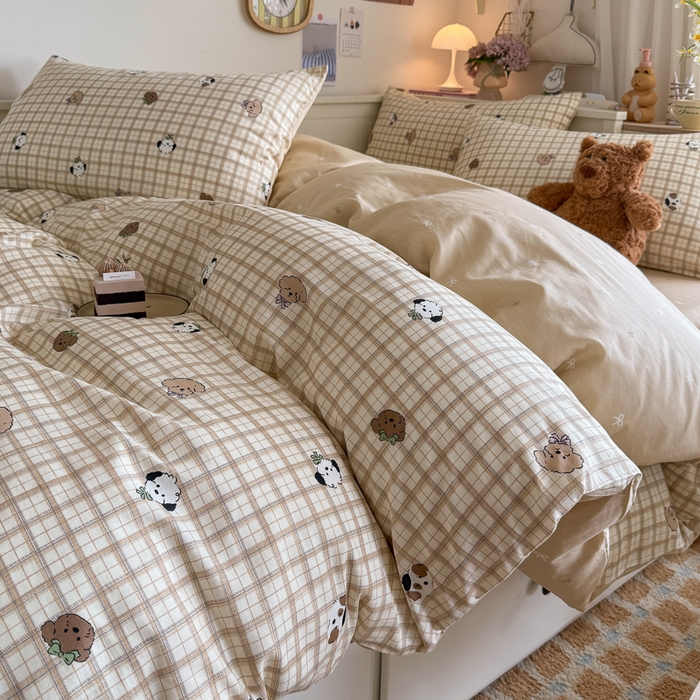 91家纺网 家纺一手货源 找家纺 （总）Sweet dreams甜梦 2025新款卡通小清新全棉四件套