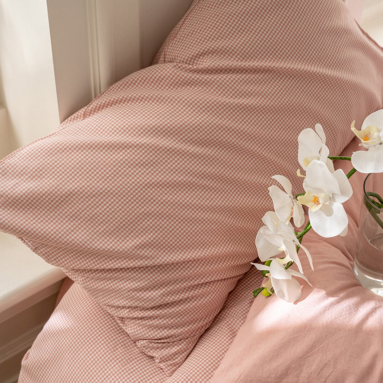 91家纺网 家纺一手货源 找家纺 （总）玖弘家居 2025新款全棉纯棉水洗棉细格枕套单品