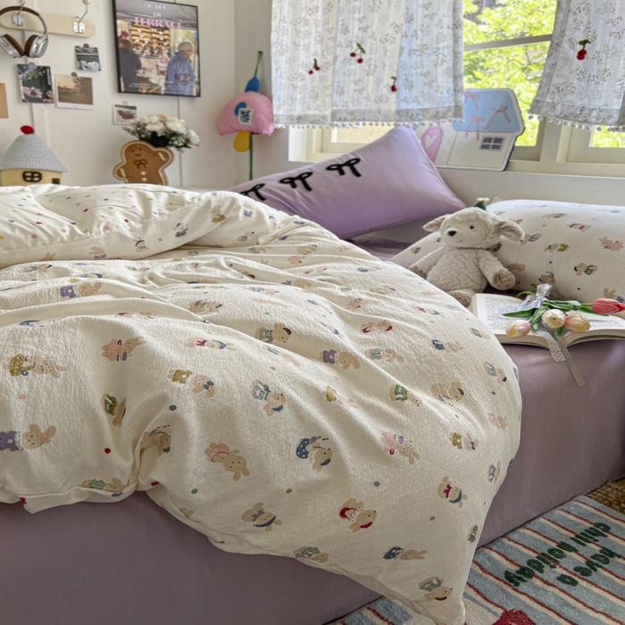 91家纺网 家纺一手货源 找家纺 （总）三元色 2025新款软糯云感毛巾绣四件套