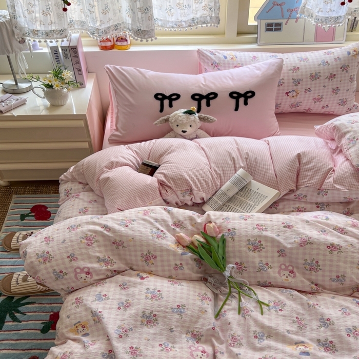 91家纺网 家纺一手货源 找家纺 （总）三元色 2025新款软糯云感毛巾绣四件套