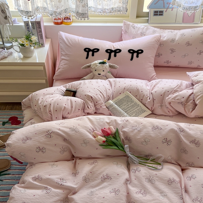 91家纺网 家纺一手货源 找家纺 （总）三元色 2025新款软糯云感毛巾绣四件套