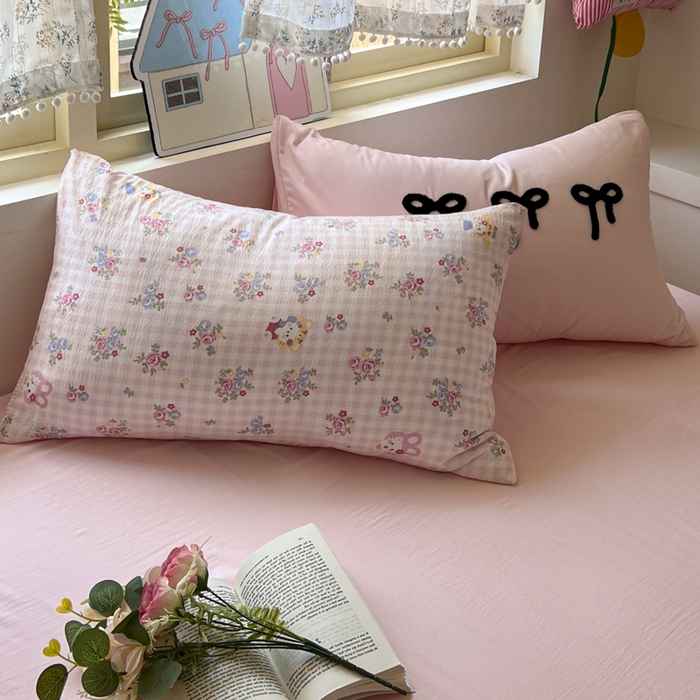 91家纺网 家纺一手货源 找家纺 三元色 2025新款软糯云感毛巾绣四件套 猫咪花园