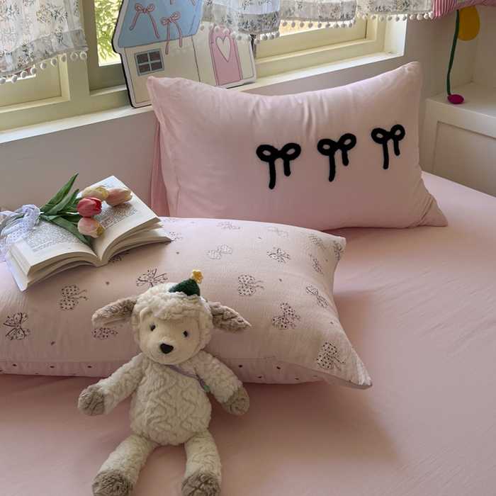 91家纺网 家纺一手货源 找家纺 三元色 2025新款软糯云感毛巾绣四件套 心愿