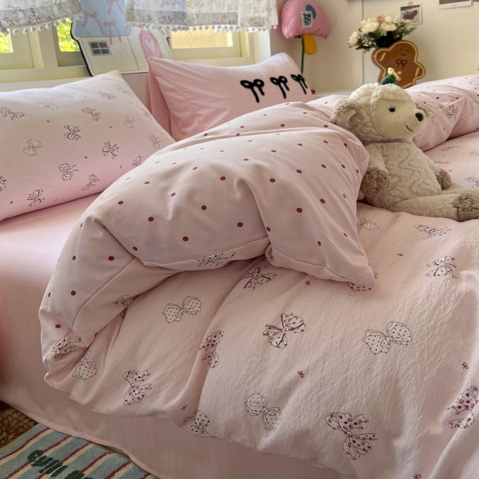 91家纺网 家纺一手货源 找家纺 三元色 2025新款软糯云感毛巾绣四件套 心愿