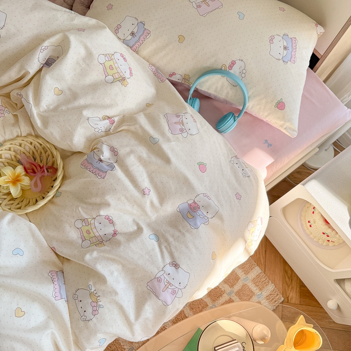 91家纺网 家纺一手货源 找家纺 （总）Sweet dreams甜梦 2025新款卡通小清新全棉四件套