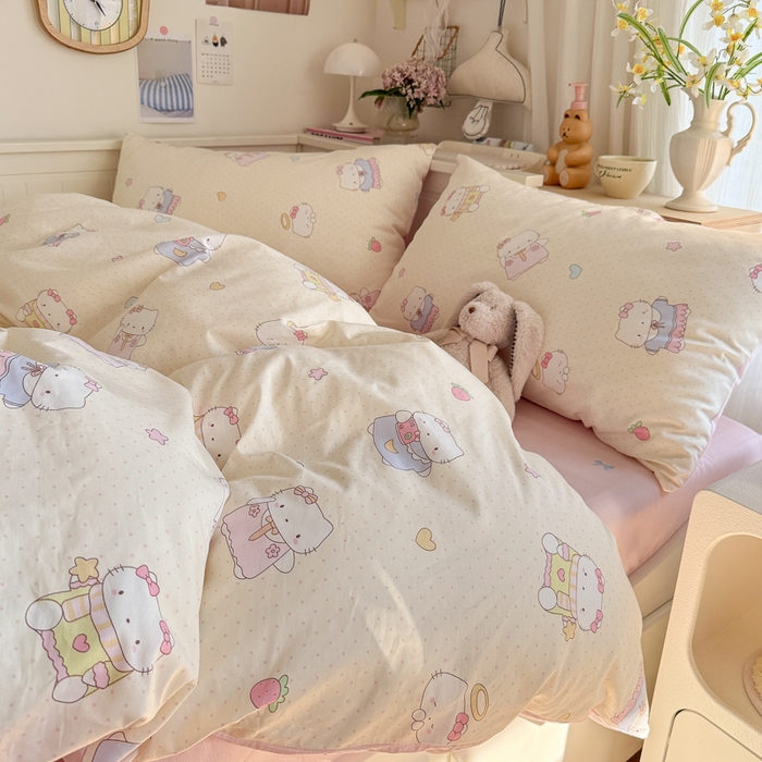 91家纺网 家纺一手货源 找家纺 （总）Sweet dreams甜梦 2025新款卡通小清新全棉四件套