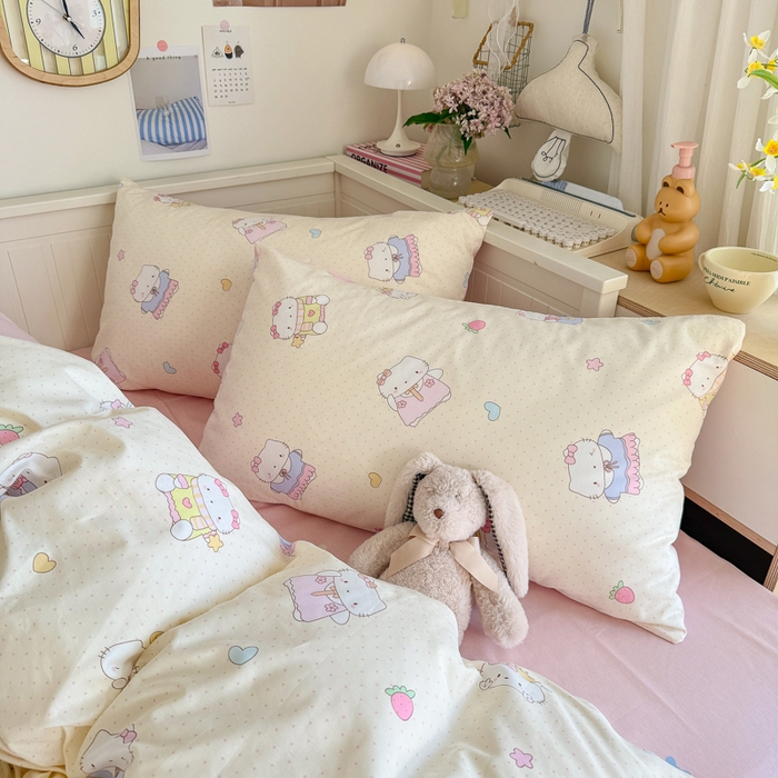 91家纺网 家纺一手货源 找家纺 （总）Sweet dreams甜梦 2025新款卡通小清新全棉四件套