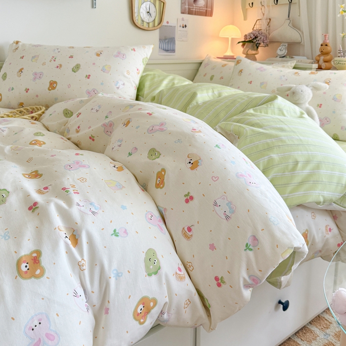 Sweet dreams甜梦 2025新款卡通小清新全棉四件套 春日记忆