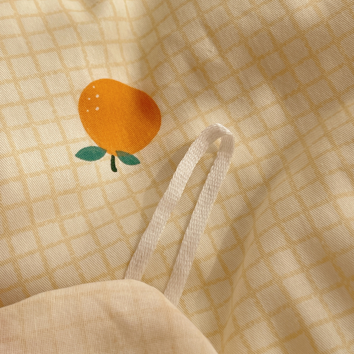 91家纺网 家纺一手货源 找家纺 瑞莱 2025开学季全棉印花贝壳边四件套 甜桔