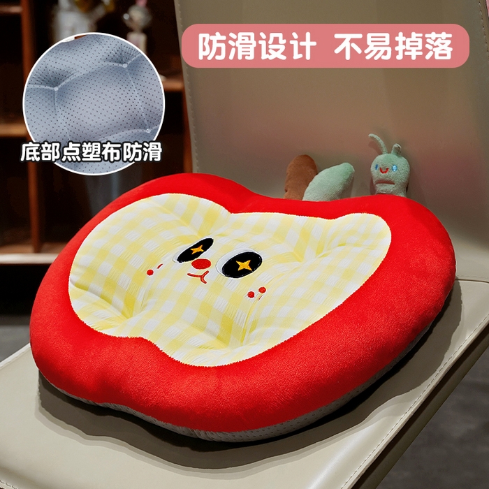 91家纺网 家纺一手货源 找家纺 （总）仟亿莱 2025新款大眼格纹红苹果坐垫