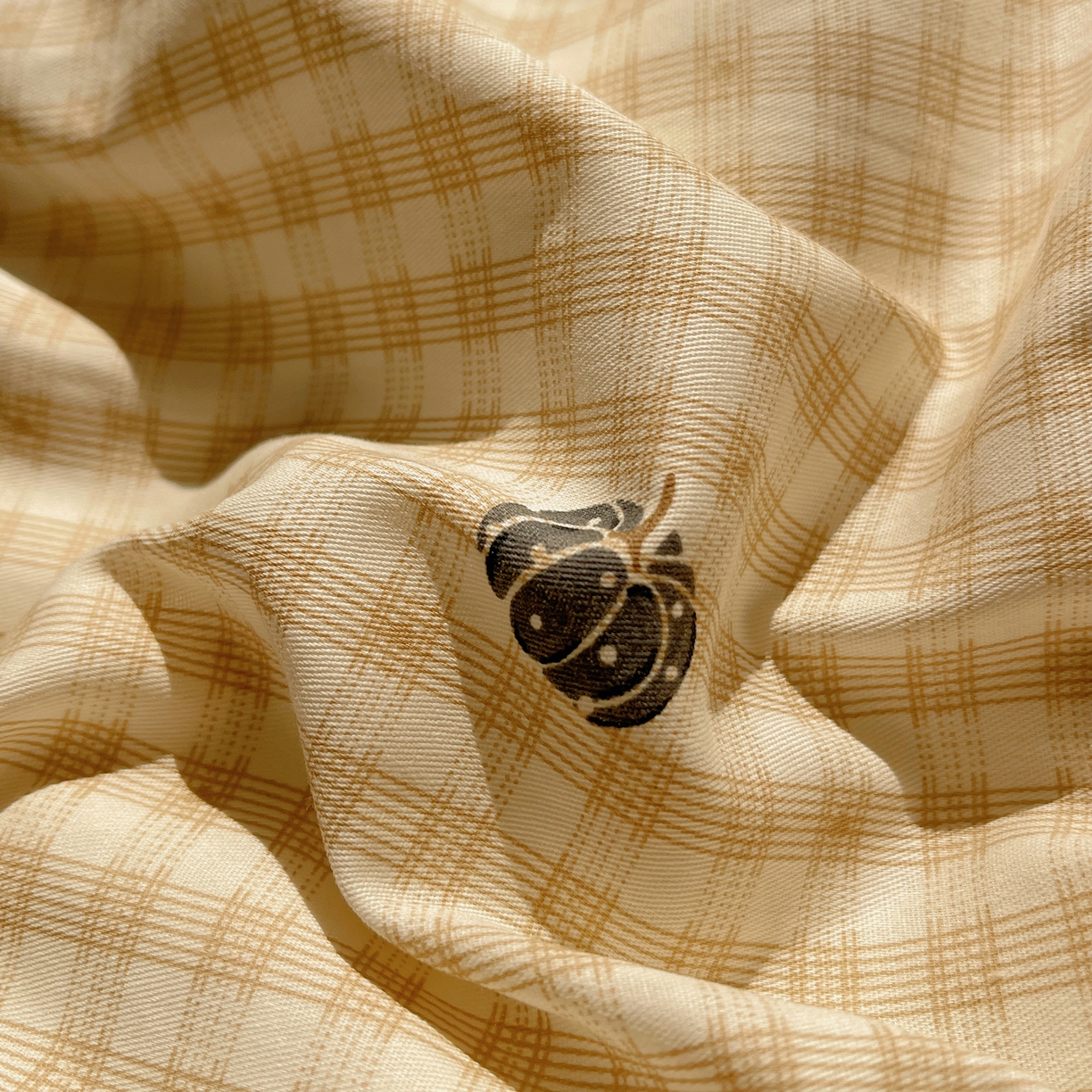 91家纺网 家纺一手货源 找家纺 瑞莱 2025开学季全棉印花贝壳边四件套 甜糯南瓜