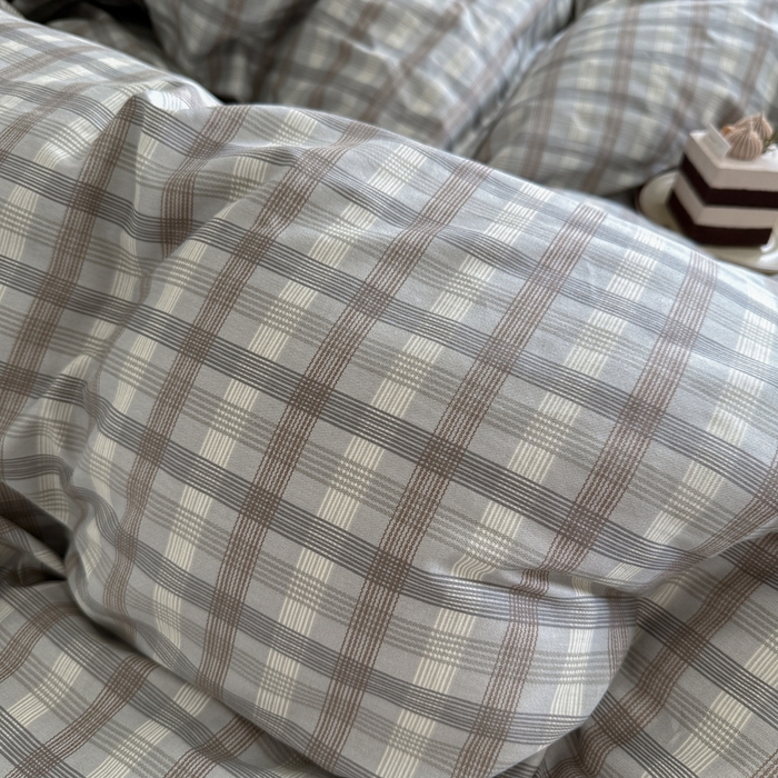 91家纺网 家纺一手货源 找家纺 Sweet dreams甜梦 2025新款卡通小清新全棉四件套 时尚格子