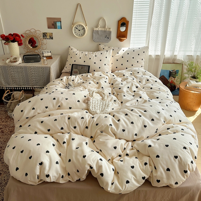 91家纺网 家纺一手货源 找家纺 （总）芷凡家纺 2025新款印花水洗棉双层纱四件套