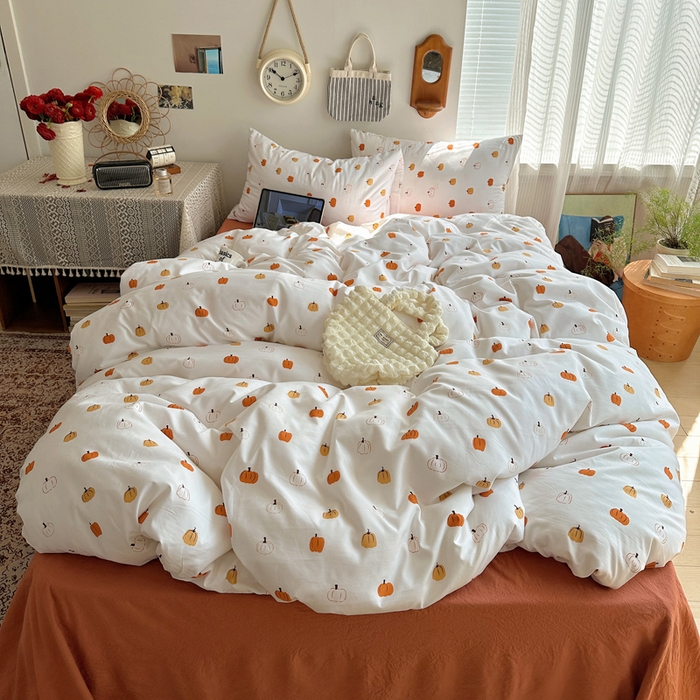 91家纺网 家纺一手货源 找家纺 （总）芷凡家纺 2025新款印花水洗棉双层纱四件套